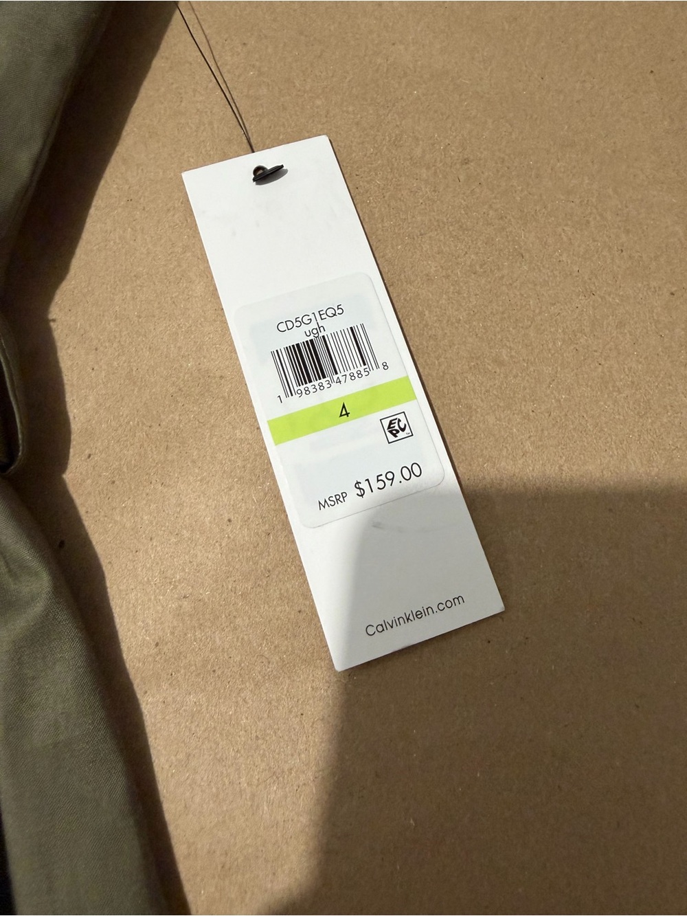 Olive Green Calvin Klein Dress - Picture 8 of 9